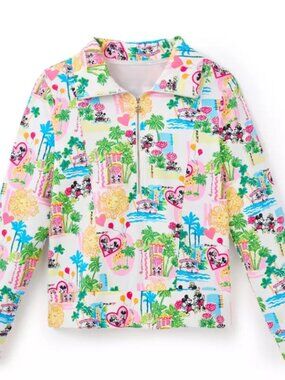 Disney x Lilly Pulitzer Eleni Half Zip Pullover XL Rare NWT